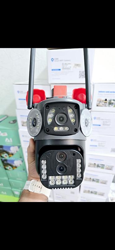 360 kamera: Wifi 3 kamera ptz 360° smart + 64gb V380 Smart WiFi Camera – açıq və — 2