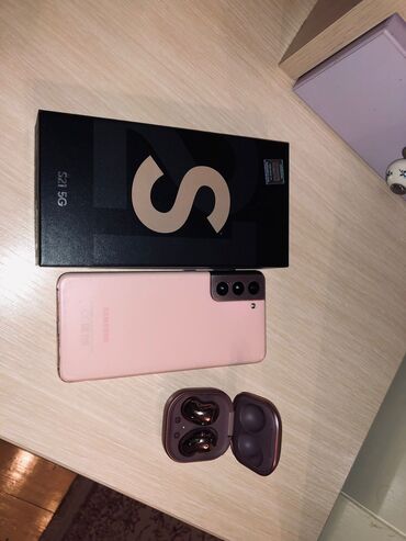 samsunk s4: Samsung Galaxy S21, 128 GB, rəng - Çəhrayı, Barmaq izi, Face ID
