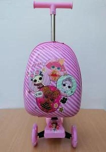 Trotineti, skejtbordovi i hoverbordovi: Dečiji trotinet sa integrisanim koferom u roze boji, idealan za — 17