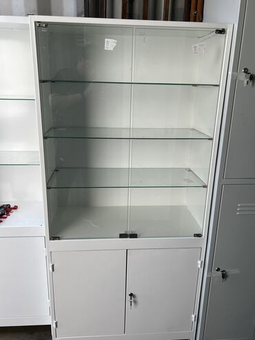 Шкафы: Металлические шкафы для хранения медицинского инвентаря и медикаментов