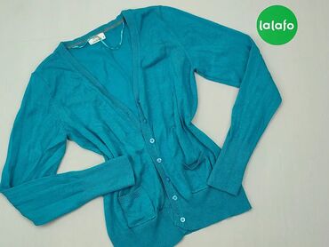 Sweter rozpinany, XL (EU 42), wzór - Jednolity kolor, kolor - Niebieski