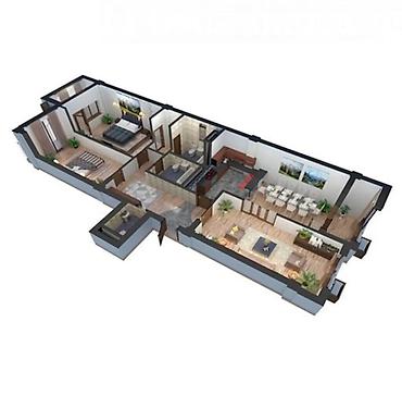 3 комнаты, 131 м², Асанбай мкр Элитка, 9 этаж, ПСО (под самоотделку)