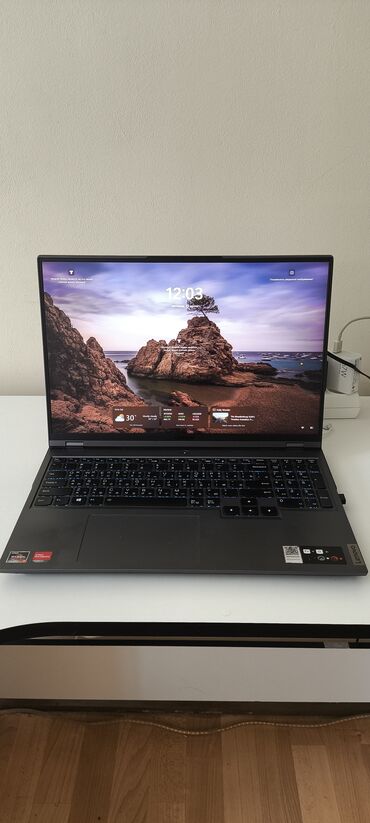 купить мощный компьютер недорого: Ноутбук, Lenovo, 32 ГБ ОЗУ, AMD Ryzen 7, 16 ", Б/у, Игровой, память SSD