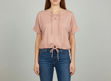 sukienka pudrowy róż wesele: Basic, Bluzka damska, rozmiar M