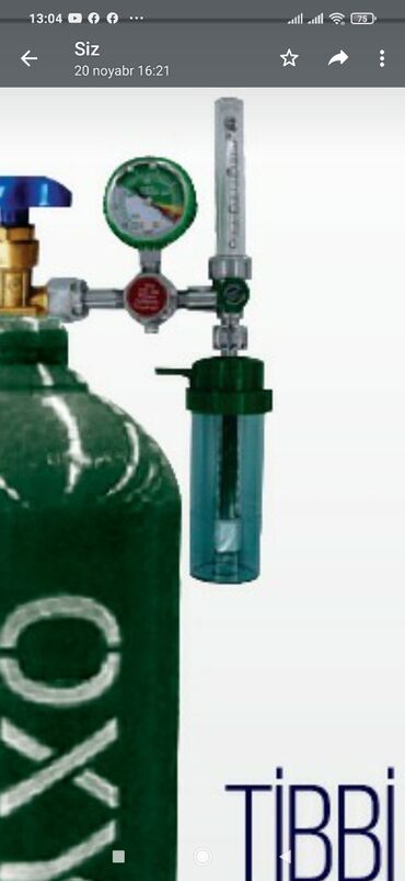 Tibbi avadanlıq: Tibbi oksigen balonu, redaktor və maska icarəyə verilir. Həftəlik — 9