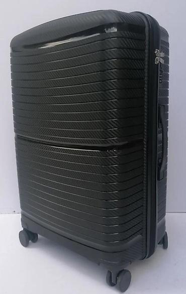 Putni koferi i torbe: Tvrdi kofer na točkićima – crni, sa teksturom karbona - Materijal — 7