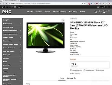 Monitori: Samsung SyncMaster 933HD – 18.5" LCD monitor/TV - Dijagonala: 18.5" — 10