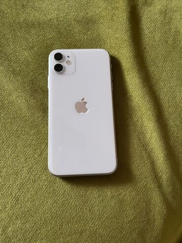 iphone en ucuz telefon: IPhone 11, 64 GB, Ağ, Face ID, Simsiz şarj, Sənədlərlə