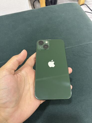 купить iphone 13 в рассрочку: IPhone 13, Колдонулган, 128 ГБ, Жашыл, Каптама, Куту, 82 %