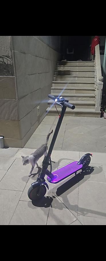 samokat az: Elektrik skuter – şəhər içi rahat və işıqlı sürüş üçün - Güclü ön LED — 4