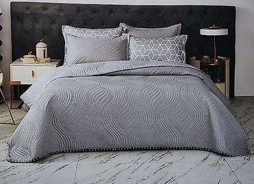 Ćebad i pokrivači: Prekrivač za krevet – luksuzni prošiveni set sa jastučnicama - — 5