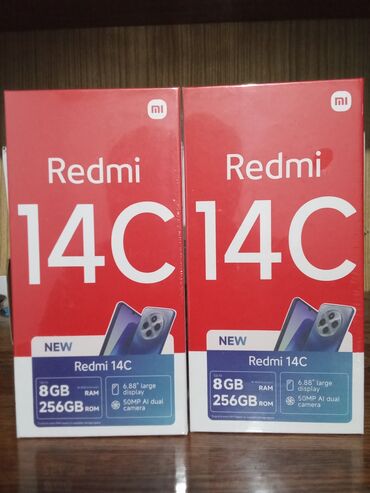 Redmi: Redmi, Redmi 14C, Новый, 256 ГБ, цвет - Черный, 2 SIM