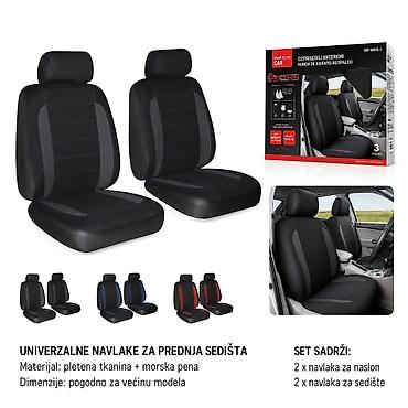 KMT Presvlaka za auto sedište – set za 2 prednja sedišta, sportski
