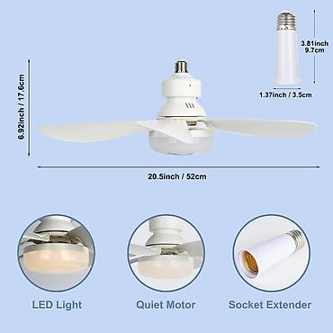 tavan sərinkeş: Patrona bağlanan Pultlu Tavan sərinkeşi + LED Lampa (40W) 52sm . ❄️ — 8