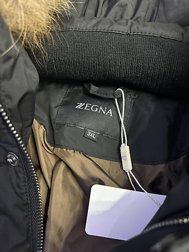 замшевые куртки: НОВАЯ Мужская зимняя пуховая куртка Zegna, размер 3XL. - Цвет: чёрный — 2