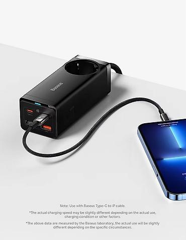 Uzadıcılar: Baseus 65W GaN³ Pro masaüstü enerji zolağı Xüsusiyyətlər: - Ümumi — 7