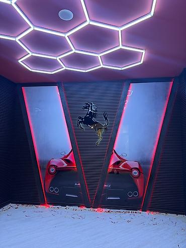 LED işıqlandırmalı dekorativ interyer paneli - Divar üçün 3 hissəli