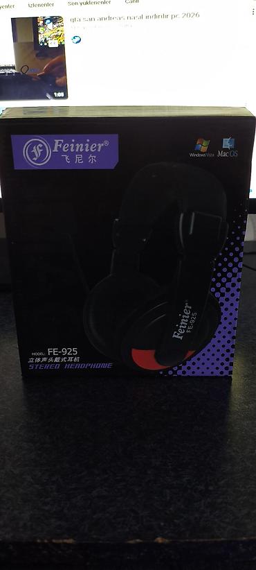 airpods mac: Feinier FE-925 stereo qulaqcıq - Model: FE-925 - Növ: Stereo — 1