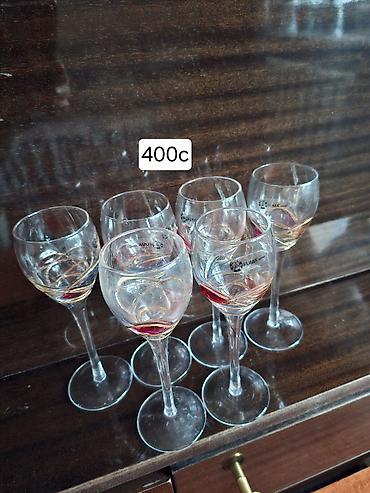 Наборы посуды: Наборы посуды и стекла: 1) Бокалы на высоких ножках, 6 шт. Прозрачное — 1