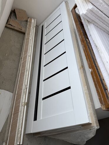 столешница из стекла: Жабык ички эшик, Хай-тек стилинде, түсү - Ак