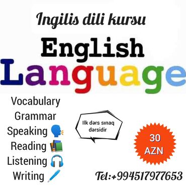 Xarici dil kursları: Xarici dil kursları | İngilis dili | Böyüklər üçün | IELTS/TOEFL, Daşıyıcı ilə, Diplom, sertifikat