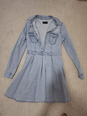 Kompleti: Denim komplet: haljina + jakna - Haljina od svetloplavog teksasa — 1