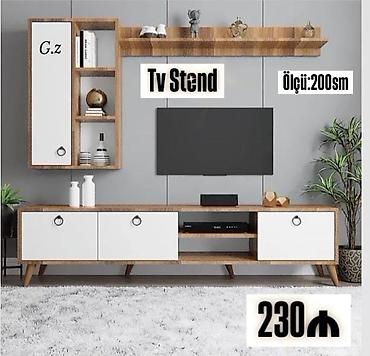 ТВ-стенды: TV stend dəsti – ölçü: 200 sm - Müasir skandinaviya üslublu dizayn - — 1
