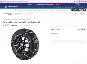 Auto oprema: *** AKCIJA *** Ekstra kvalitetni lanci za sneg Compact NT 9mm; Patent; — 7