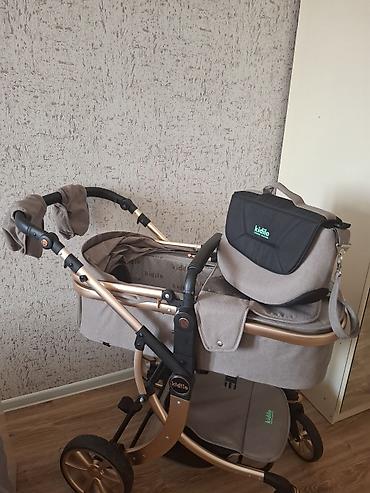 çilek beşik: Kidilo uşaq arabası platinium collection kofe renginde cox az istifade — 1