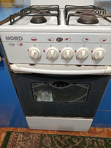 Кухонные плиты и варочные поверхности: Газовая печь, Б/у, Напольная, цвет - Белый, Полная оплата — 1
