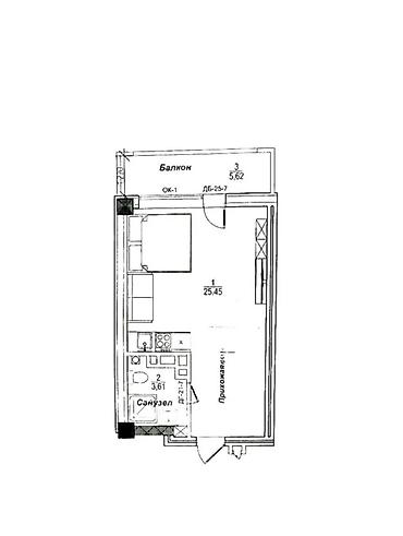 turpan: 1 комната, 25 м², Гостиничный тип, 3 этаж, ПСО (под самоотделку) — 10
