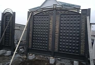 Распашные ворота: Кованные ворота из металла - Тип: распашные уличные ворота с — 8