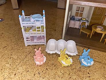 Kućice za lutke: Set za igru – šumska kućica/park sa dodatcima - Velika drvena — 4