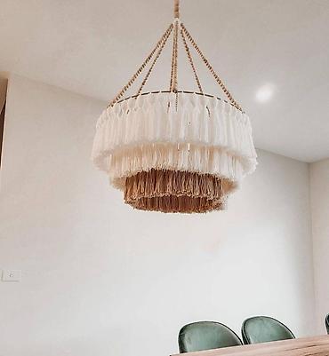 Люстры: Подвесной светильник из кистей (boho/эко-стиль) - Тип: потолочная — 4