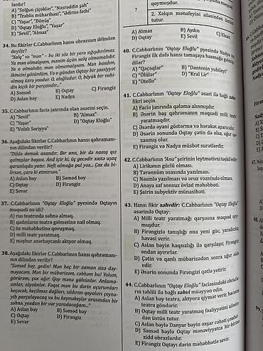 Testlər: Ədəbiyyat RM test toplusu,səliqelidir,heç bir zedesi yoxdur, 13,8₼ — 4