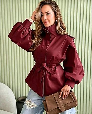 springfield torbice: Ženska elegantna jakna sa pojasom - Model: kratka jakna/kratki mantil — 1