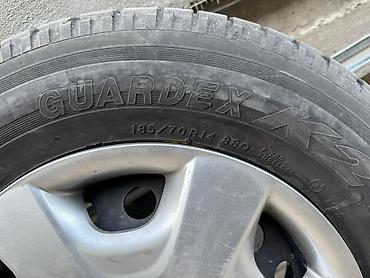 Шиналар жана дисктер: Дөңгөлөктөр монтажда 185 / 70 / R 14, Кыш, Колдонулган, Комплект, Жеңил унаалар, Темир, тешиктери - 4 — 2