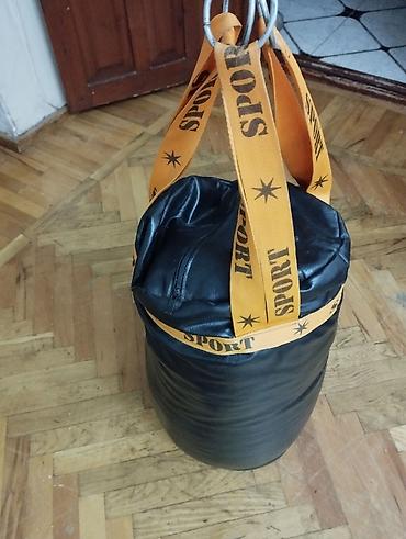 Боксерские груши: Boks üçün asılqan zərbə kisəsi - Material: qara rəngli süni dəri — 1