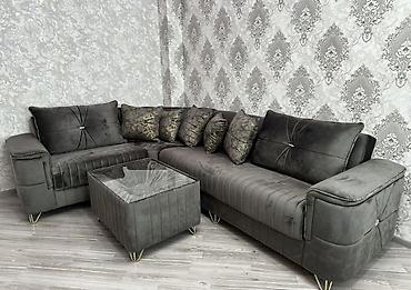 Divan və masa dəstləri: Künc divan dəstləri – müasir dizayn və komfort - Modellər: müxtəlif — 1