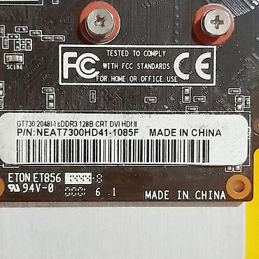 Комплектующие для ПК: Видеокарта для ПК, Б/у, Palit, GeForce GT, 2 ГБ — 5