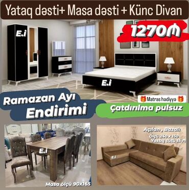 online mebel: 2 təknəfərlik çarpayı, Dolab, Komod, Termo, Türkiyə, Yeni