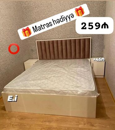 кровать трансформер: Yeni, İkinəfərlik çarpayı, Matras ilə