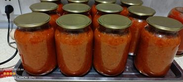 Цепочки: Ev üsulu acı-ajı xörək sousu (ləçəni) – bankalarda - Tərəvəz tərkibi