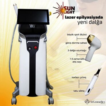 Lazer aparatları: Epilyasiya üçün, Tatto silmə, Karbon pilinq, Diod, Təlim keçirilir