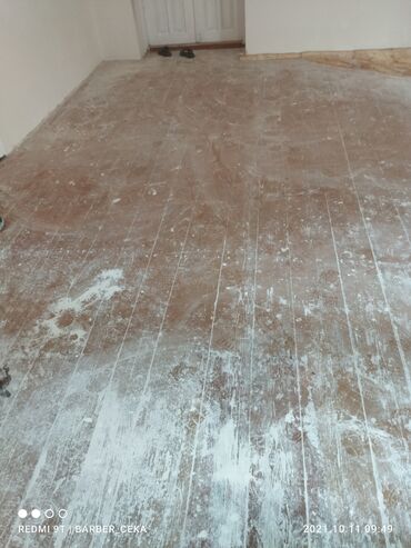 Döşəmə işləri: Pol yonqusu dolğu lak daxil iş mükəmməl olarağ işlənir — 2