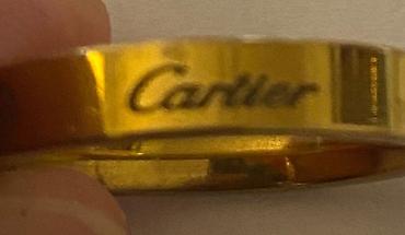 goyərcin uzuk: Cartier üslubunda üzük dəsti - Dəstdə 3 ədəd üzük var: 2 ədəd qızılı — 2