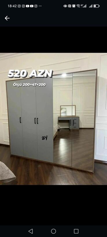 Dolablar: Yeni, Kupe, 5 qapı Düz dolab, Dolab-asılqan, Azərbaycan — 17