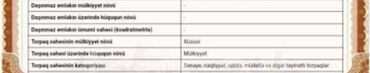 9 sot, Mülkiyyətçi, Kupça (Çıxarış)