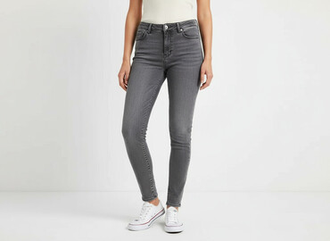 buty slip on na koturnie: DENIM JEANS, Джинси жіночі, розмір S
