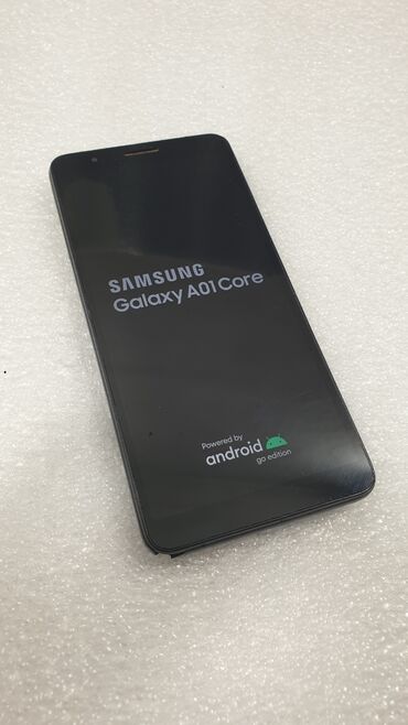 4 ядерный: Samsung Galaxy A01 Core, Б/у, 16 ГБ, цвет - Черный, 2 SIM